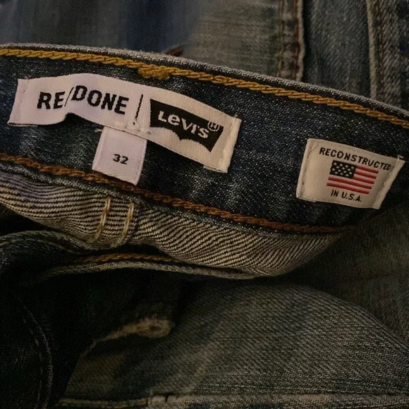 NWT RE/DONE LEVIS jeans 32 light wash - Picture 6 of 6